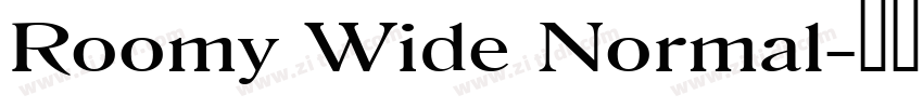 Roomy Wide Normal字体转换